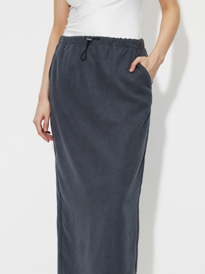 Drawstring Straight Skirt 1240762