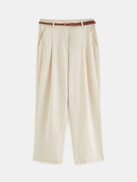 Belted Straight Leg Pants 1277862