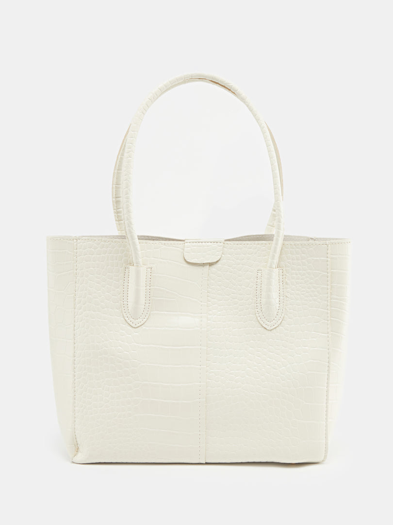 Textured Structured Shoulder Bag 120437