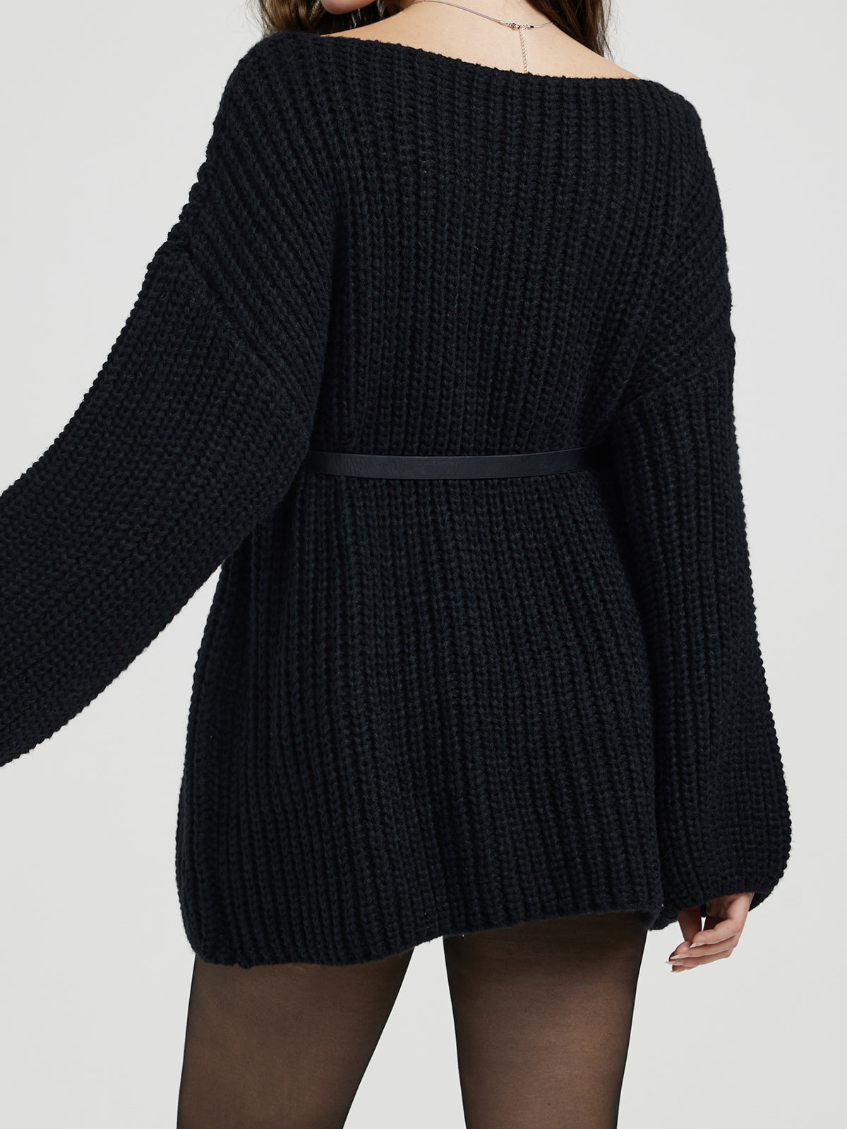 Belted Knit Pullover 116269