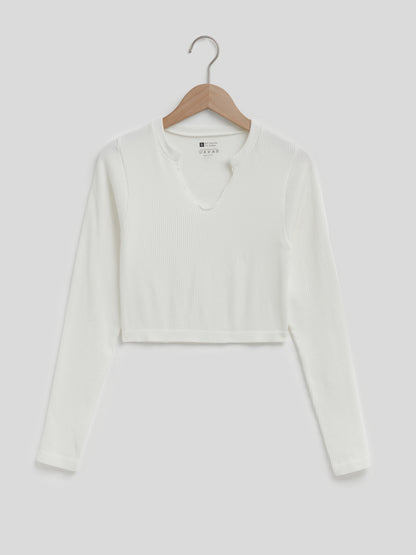 Fitted Sports Crop T-Shirt 117463