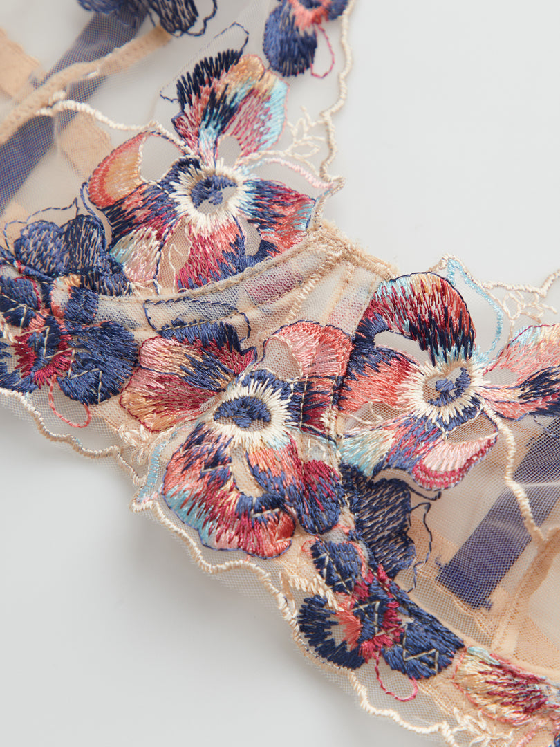 Embroidered Bra & Panty Set 116705