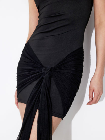 Tie-Up Detail Bodycon Dress 117543