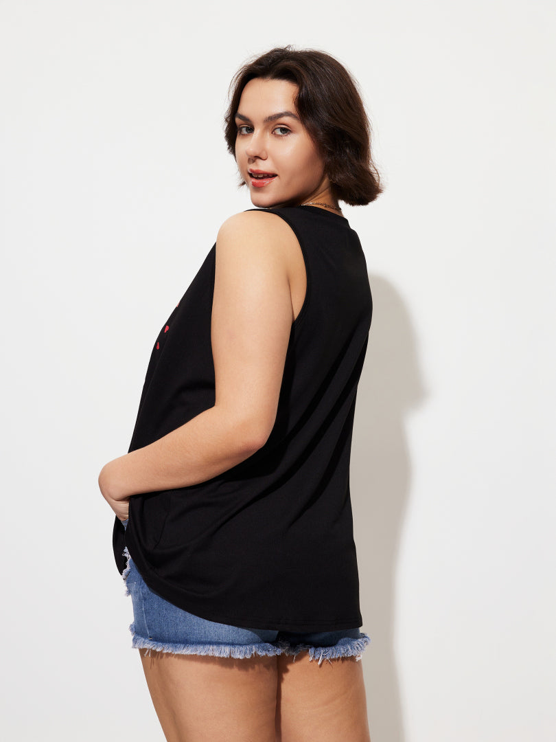 Plus Size Printed Tank Top 1289062