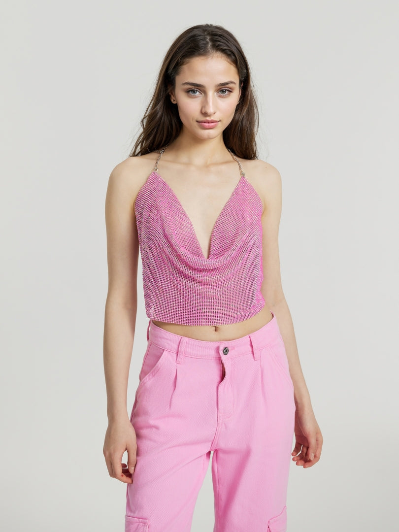 Open Back Halter Top 111985