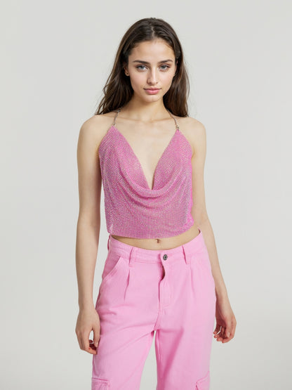 Open Back Halter Top 111985