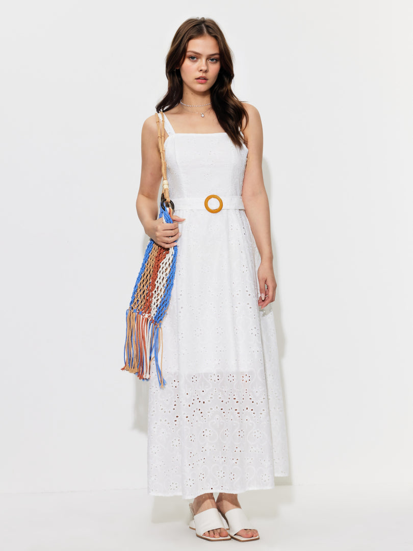 Belted A-Line Dress 1295612