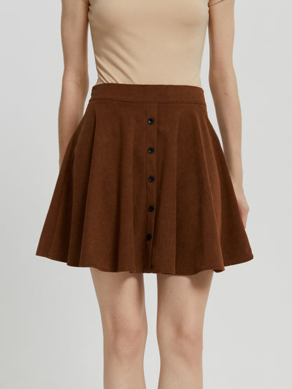 Buttoned A-Line Skirt 113098