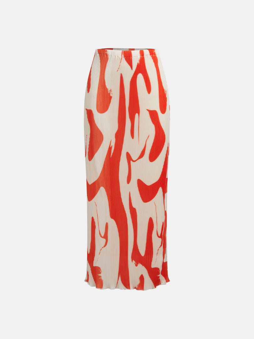 Printed Pencil Skirt 119973