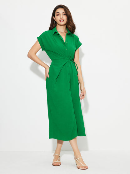Slit Shirt Dress 1253582