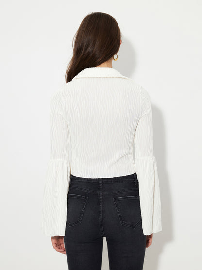 Ruffle Placket Blouse 1249242
