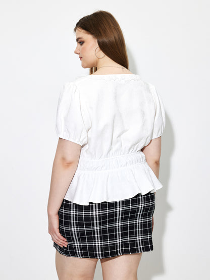 Plus Size Tied Plus Size Tops 1267062