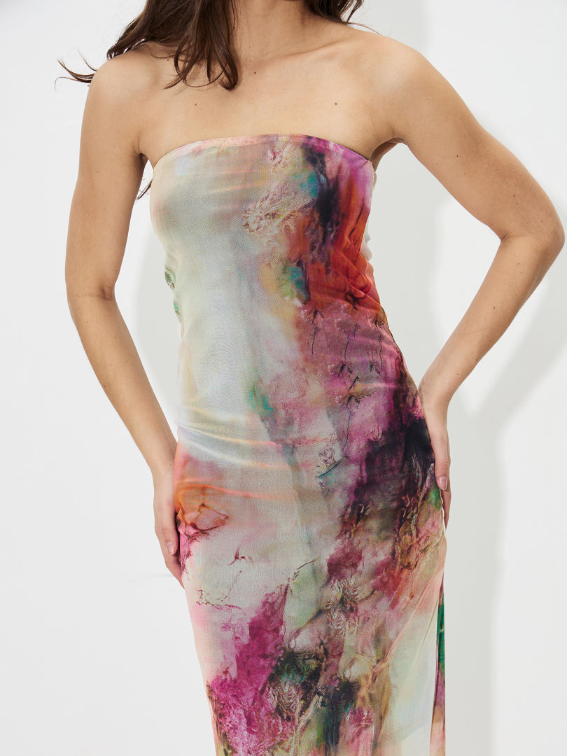 Printed Tube Dress 1247382