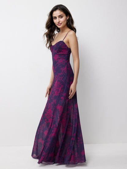 Printed Bodycon Maxi Dress 117610