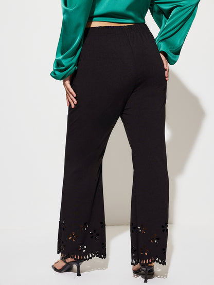 Plus Size Cut Out Straight Leg Pants 1276422