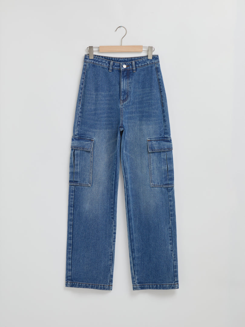 Mid-waist Cargo Jeans 110546