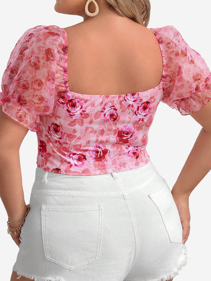 Plus Size Printed Plus Size Tops 1270402