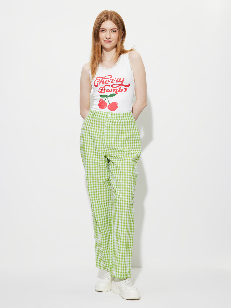 Printed Straight Leg Pants 1271362