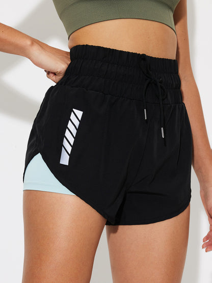 Patchwork Sports Shorts 1251542