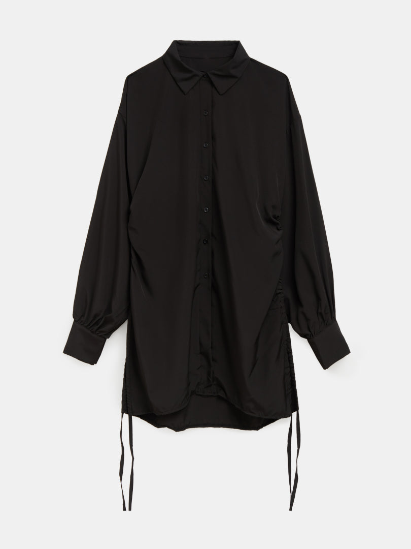 Plus Size Drawstring Placket Blouse 1266092