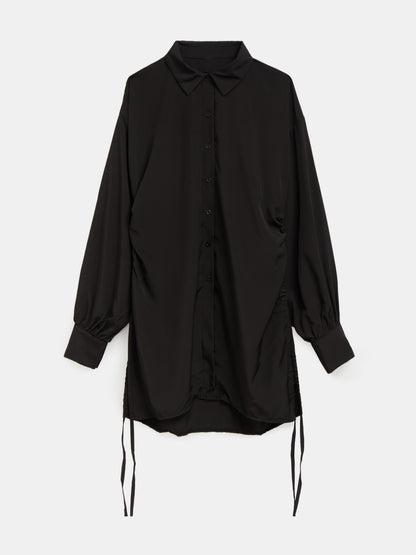 Plus Size Drawstring Placket Blouse 1266092