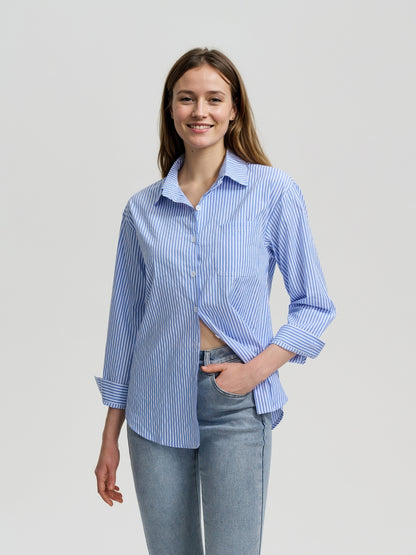Buttoned Placket Blouse 113726