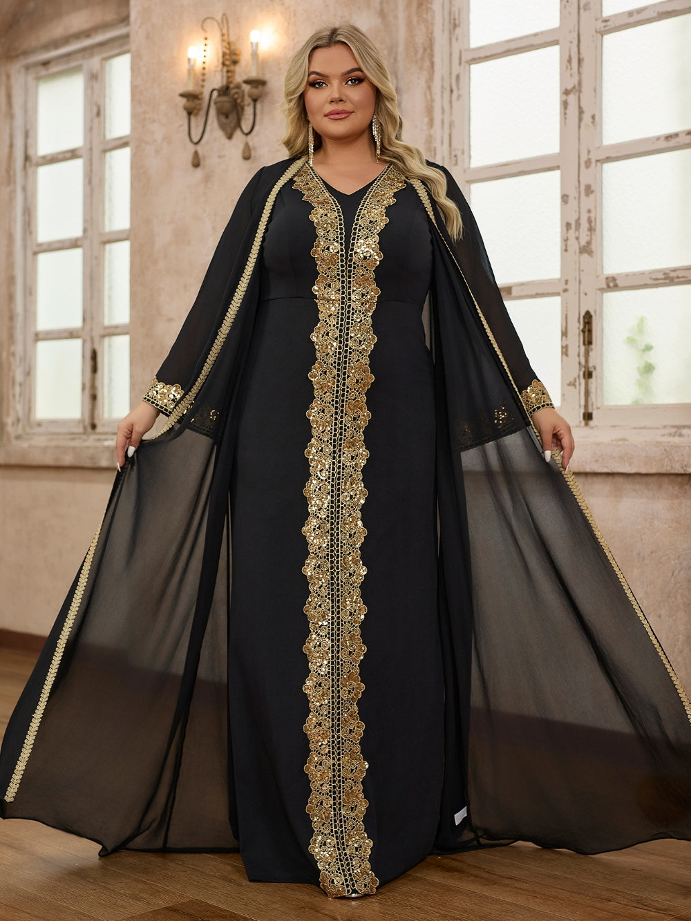 پڵەس سایز ڕەنگ بلۆک جل و بەرگی عەرەبی 1288002