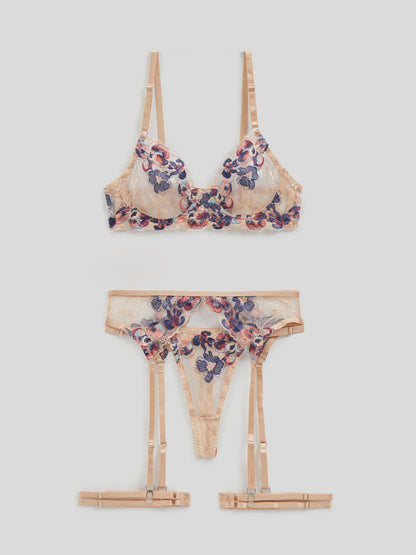 Embroidered Bra & Panty Set 116705