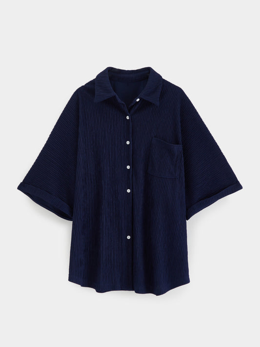 Plus Size    Placket Blouse 1243752
