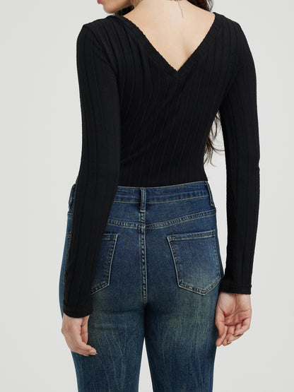Ribbed Fitted Bodysuit 117398