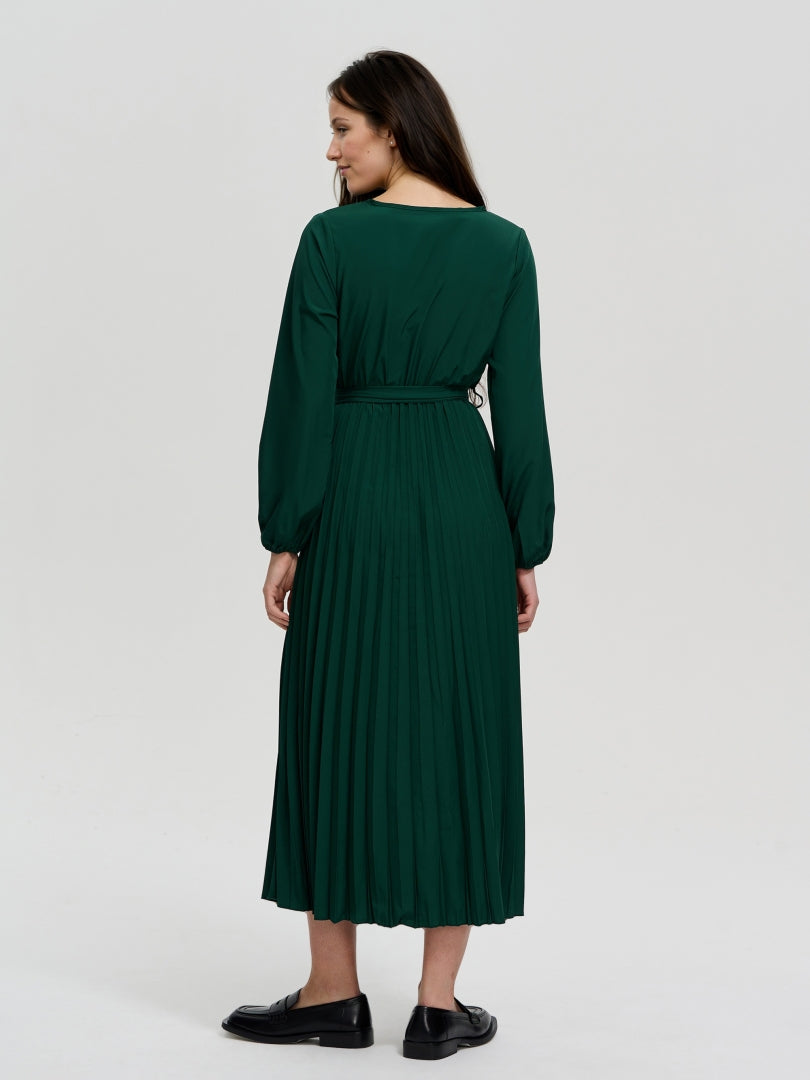 Pleated A-Line Dress 116487