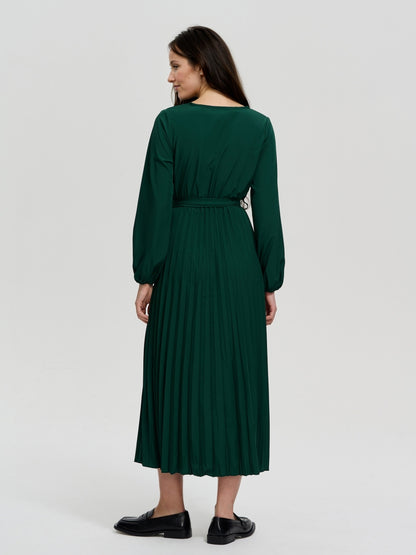 Pleated A-Line Dress 116487