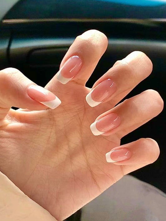 French Long Square Shape Press On Nails 1235912