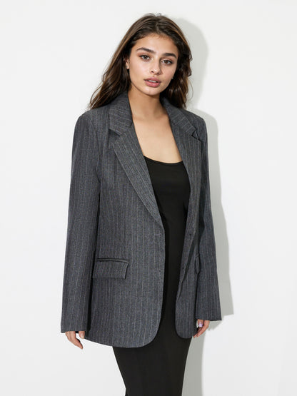 Striped Single-Breasted Blazer 120690