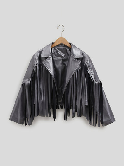 Cropped Fringed Jacket 116420