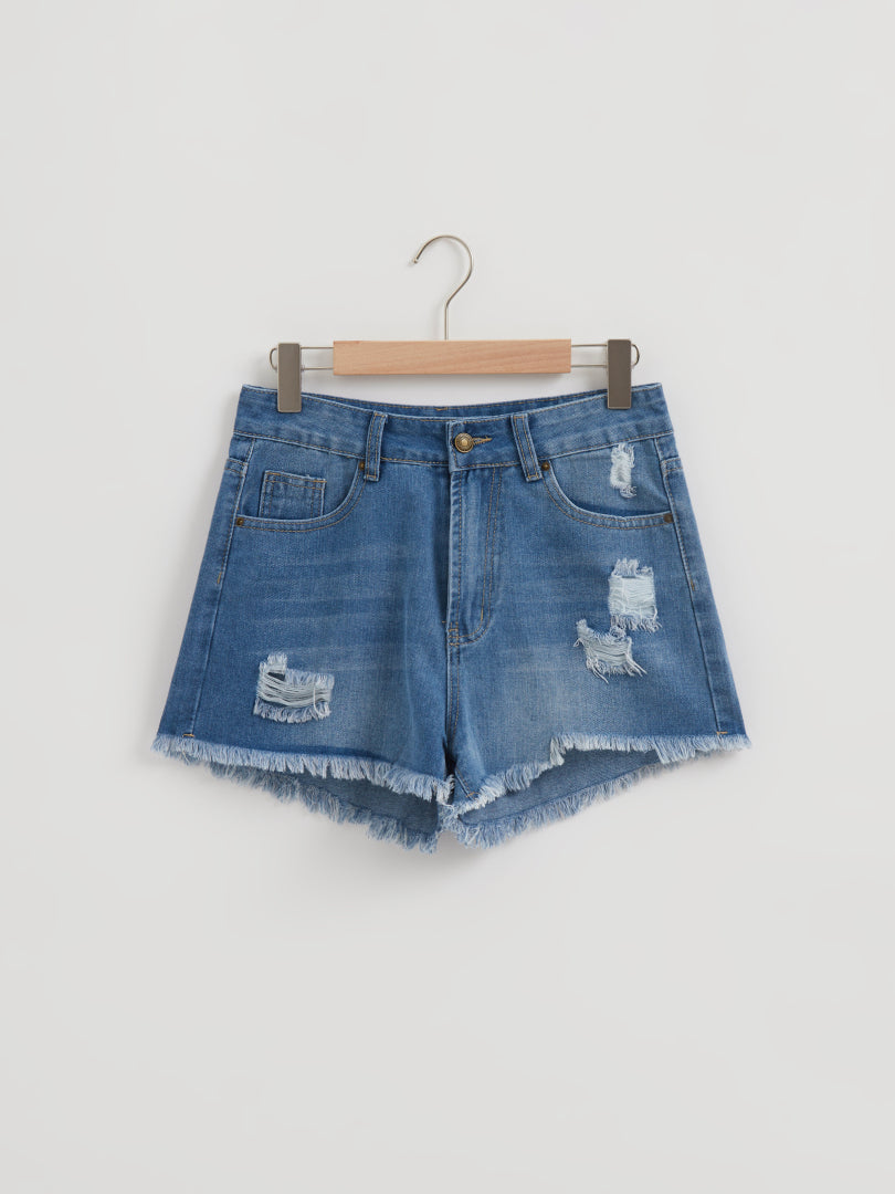 Ripped Wide leg Shorts 111206