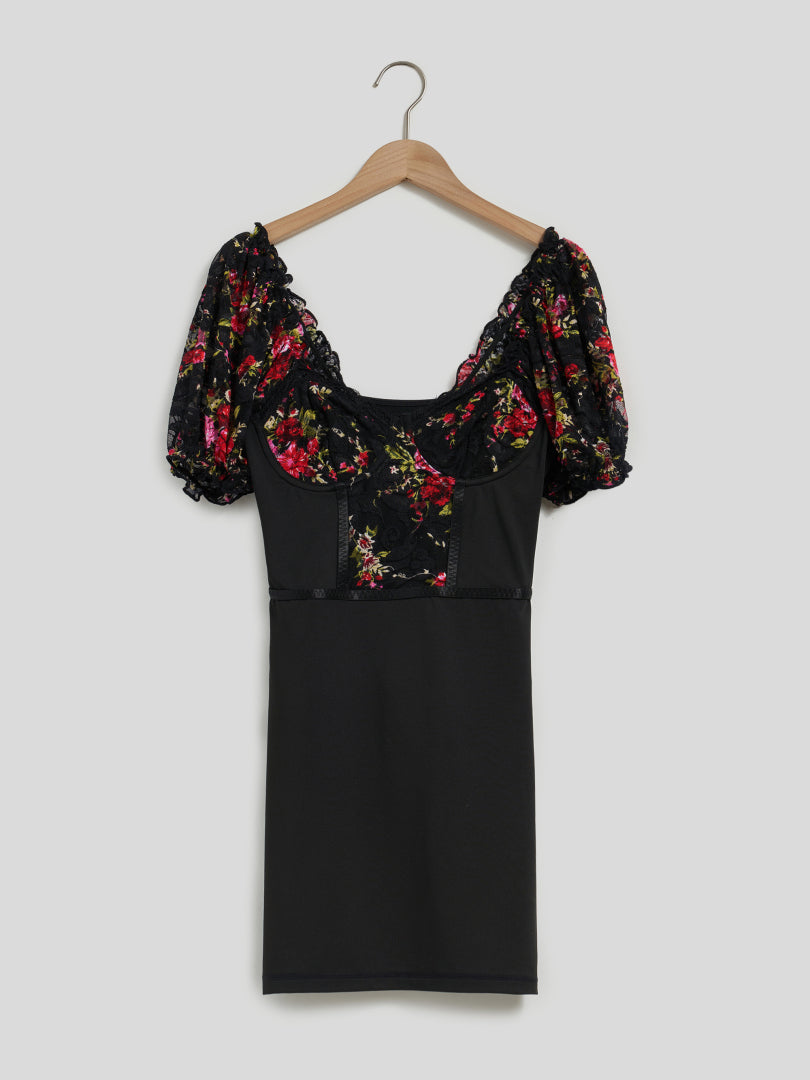 Lace-trimmed Bodycon Dress 116068