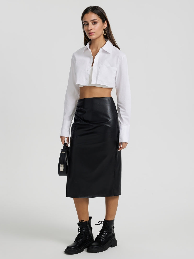 Gathered Straight Skirt 116212