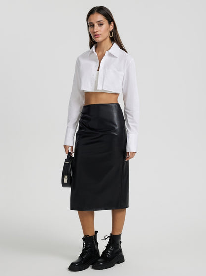 Gathered Straight Skirt 116212