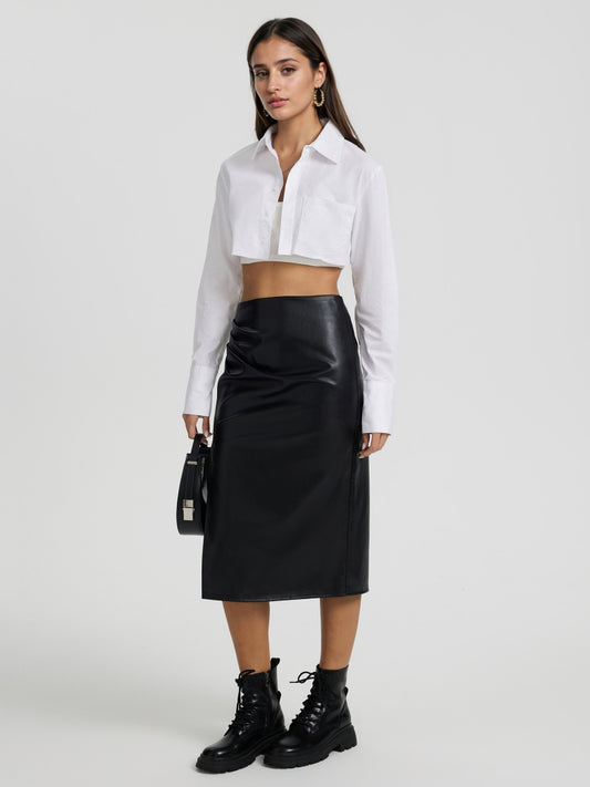 Gathered Straight Skirt 116212