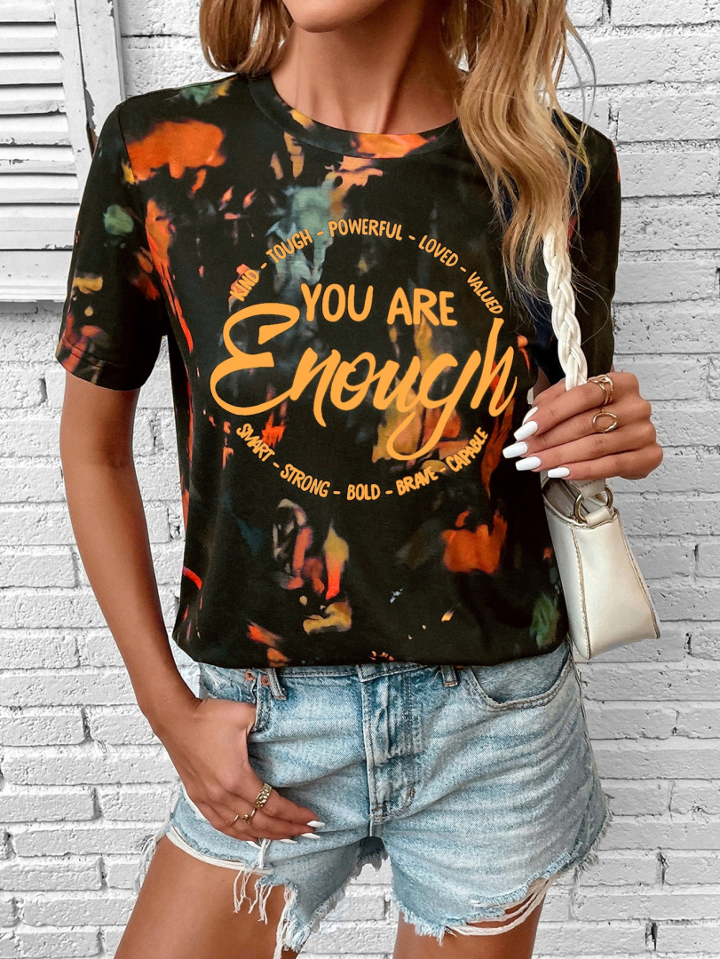 Printed Placket T-Shirt 1300832
