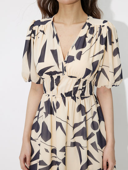 Printed A-Line Dress 121088