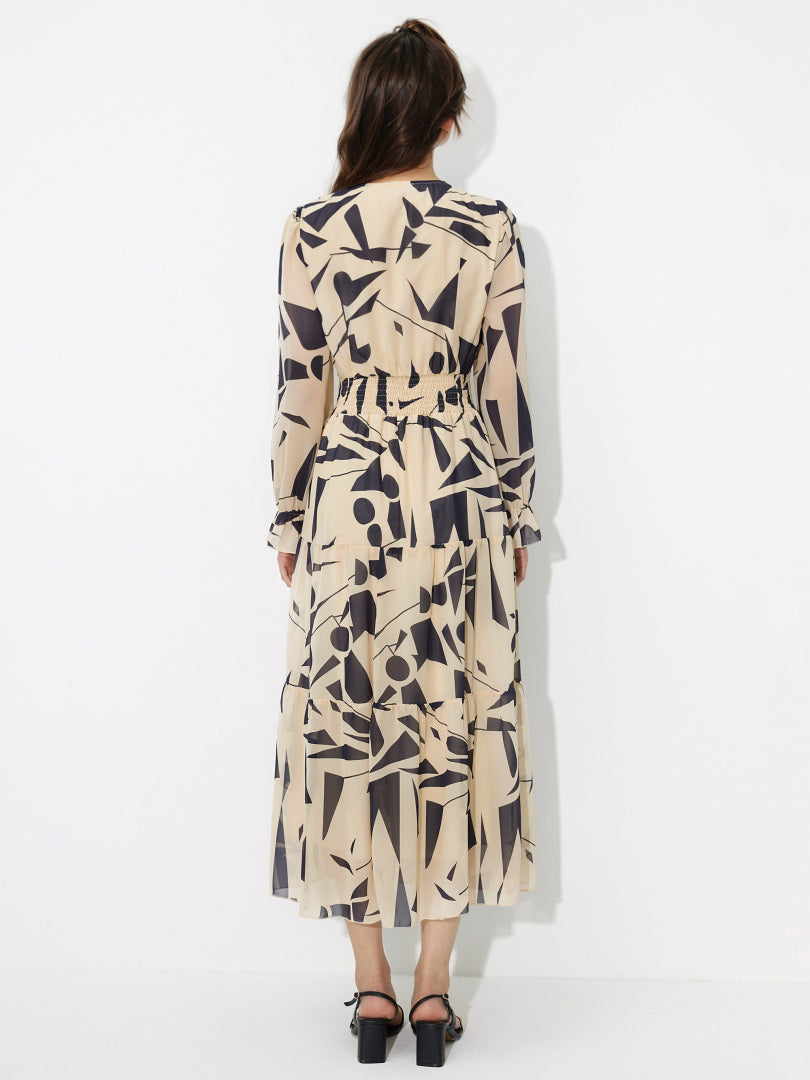 کراسێکی چاپکراوی پێچراو Smocked 121465