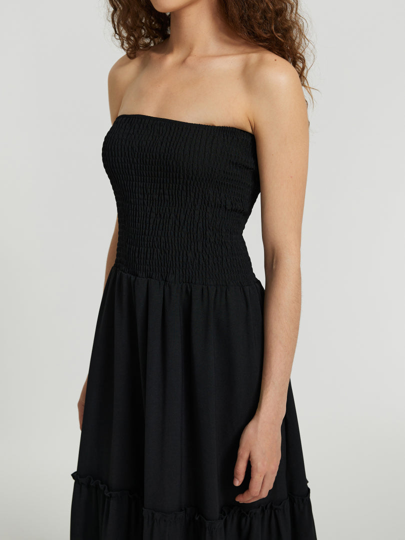 Patchwork Tube Dress 112403