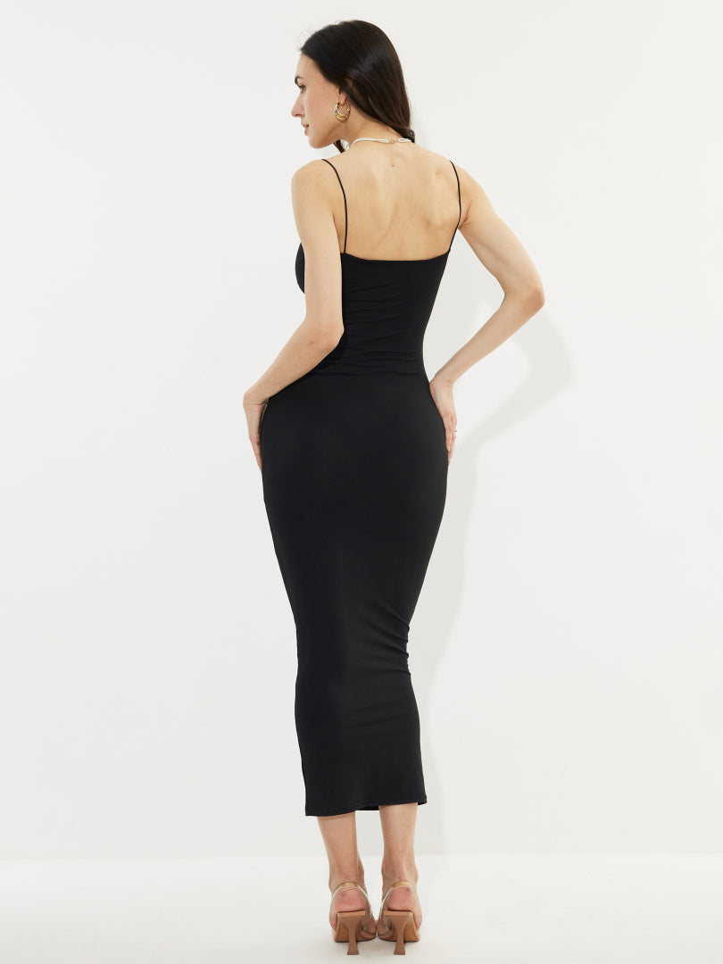 Lace Insert Bodycon Dress 1230141