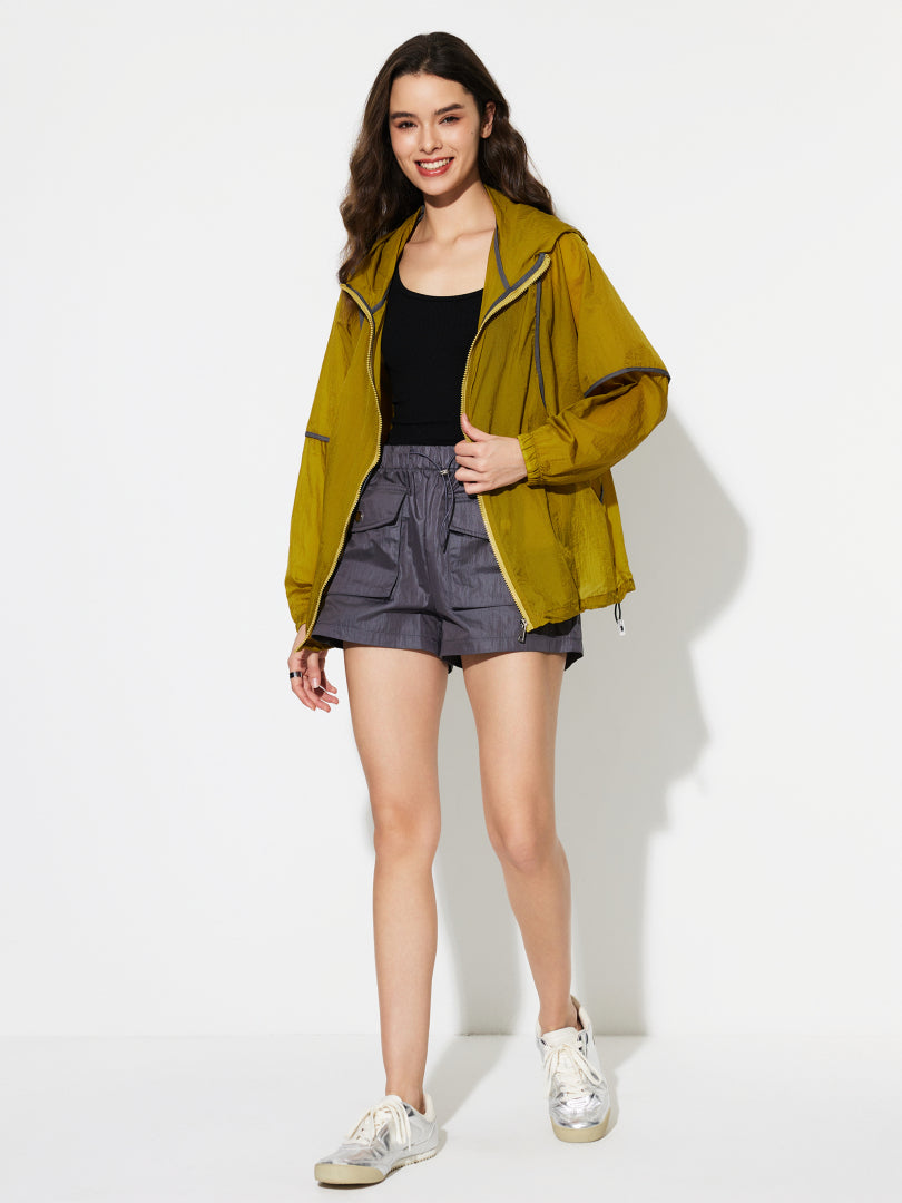 Contrast Stitch Windbreaker Jacket 1289972