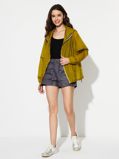 Contrast Stitch Windbreaker Jacket 1289972