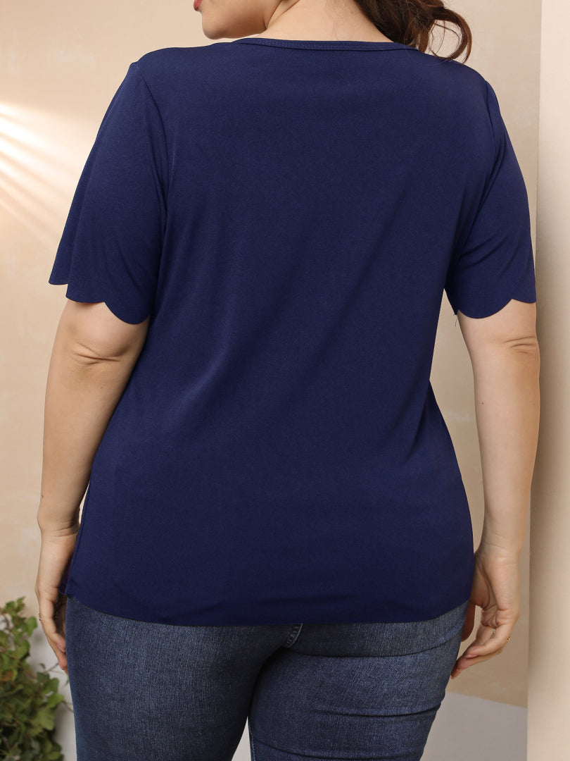 Plus Size Cut Out Plus Size Tops 1250492