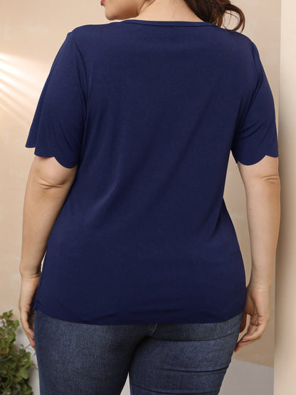 Plus Size Cut Out Plus Size Tops 1250492