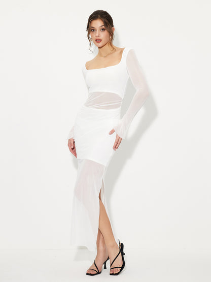 Patchwork Bodycon Dress 1255942